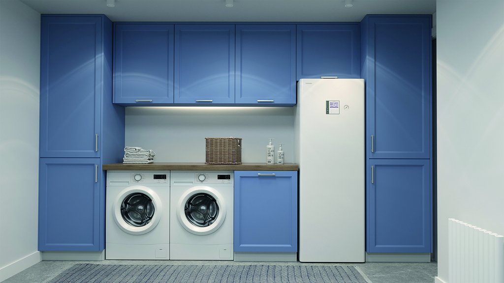 39310_ESTIA R32 All In One perfectly integrated in a laundry