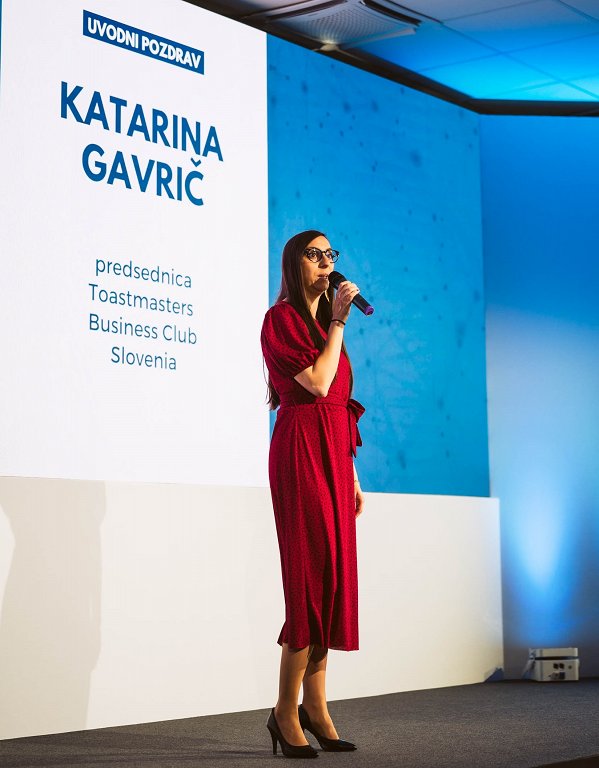 Katarina Gavrič, predsednica Toastmasters Business Club Slovenia