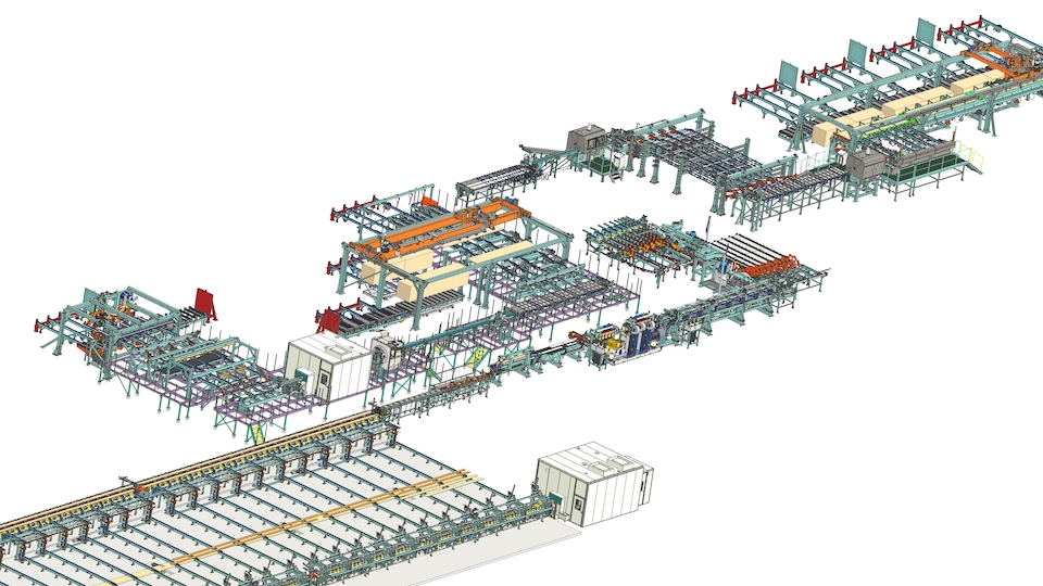 3D izris linije pri projektu Charpentes Fournier