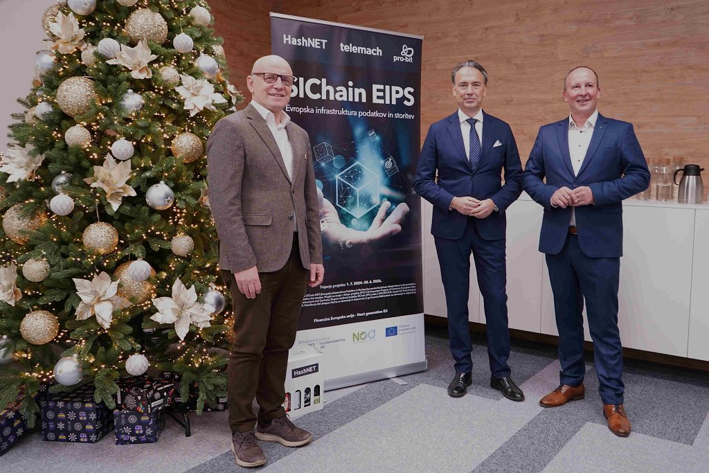 Predstavniki podjetij Pro-Bit, Telemach in Hashnet